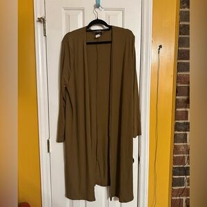 Women's Brown Open Front Cardigan